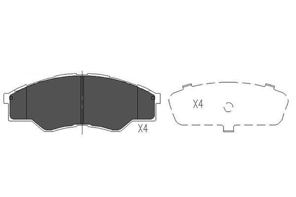 KAVO PARTS Bremžu uzliku kompl., Disku bremzes KBP-9102